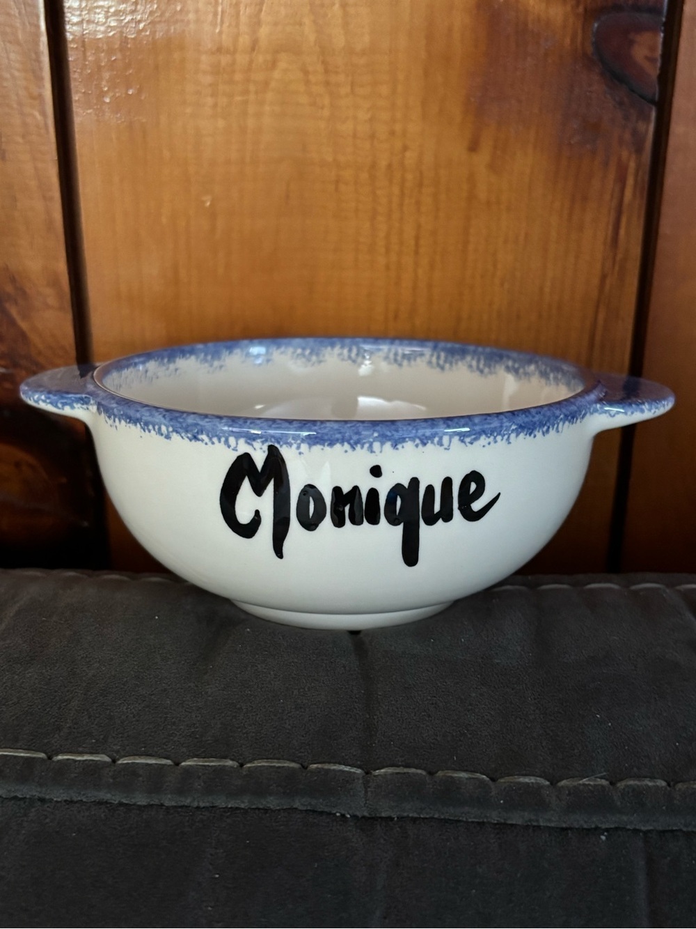 Vintage CLAUDE BOUTAIN BRETON Faience little girl “MONIQUE “ cereal BOWL